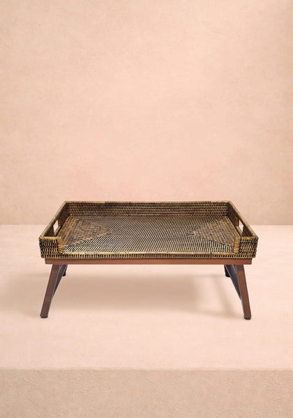 Serving Piece Rattan Breakfast Tray - Brown