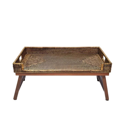 Rattan Breakfast Tray - Brown