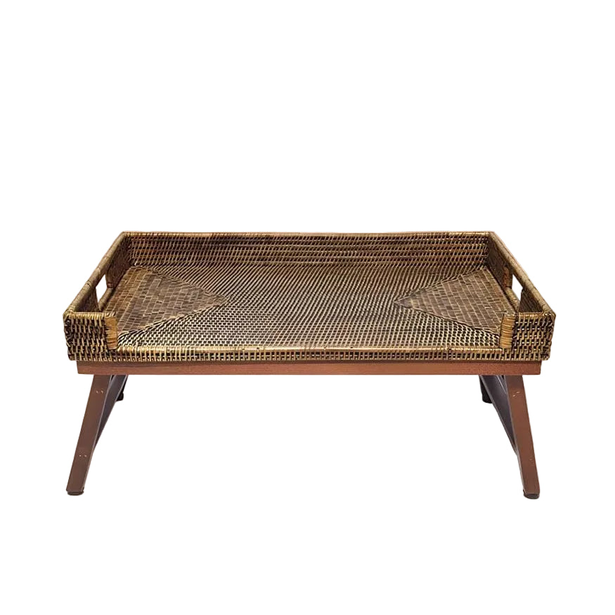 Rattan Breakfast Tray - Brown