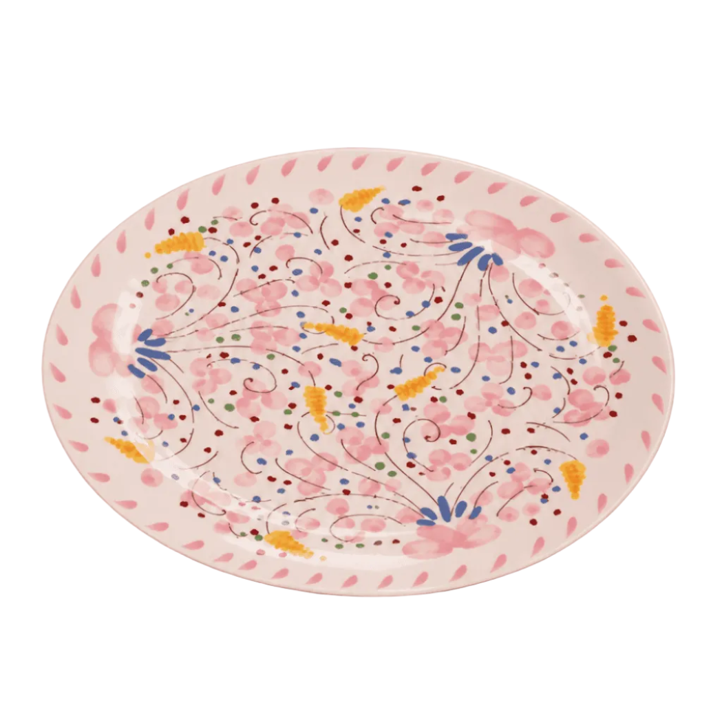 Springtime Meadow Oval Serving Plate