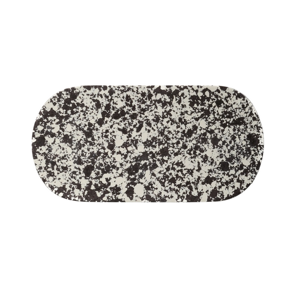 Rock Large Serving Tray, Black and White
