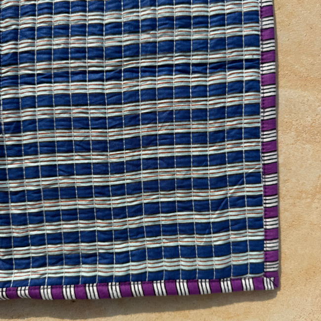 Striped Placemat Blue Et Purple