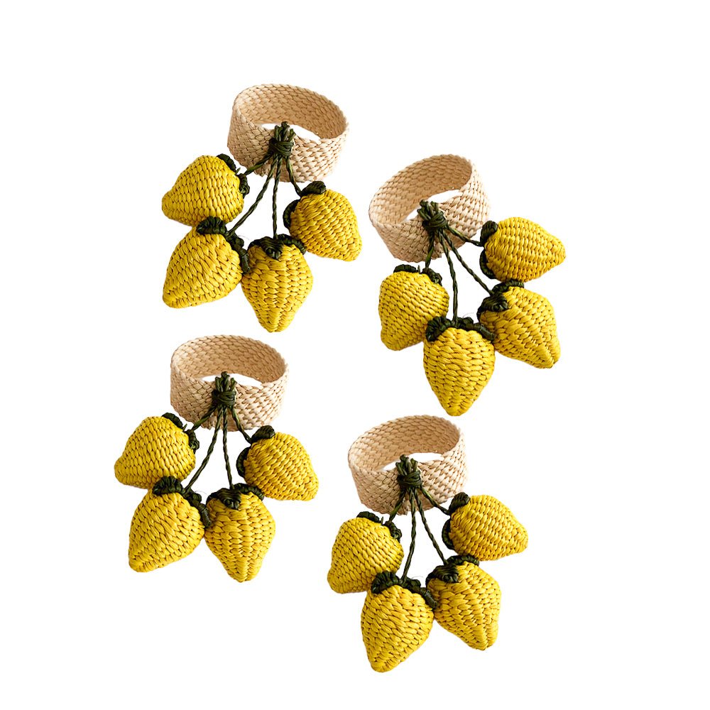 Set of 4 Limone Napkin Rings - Casa Stilo