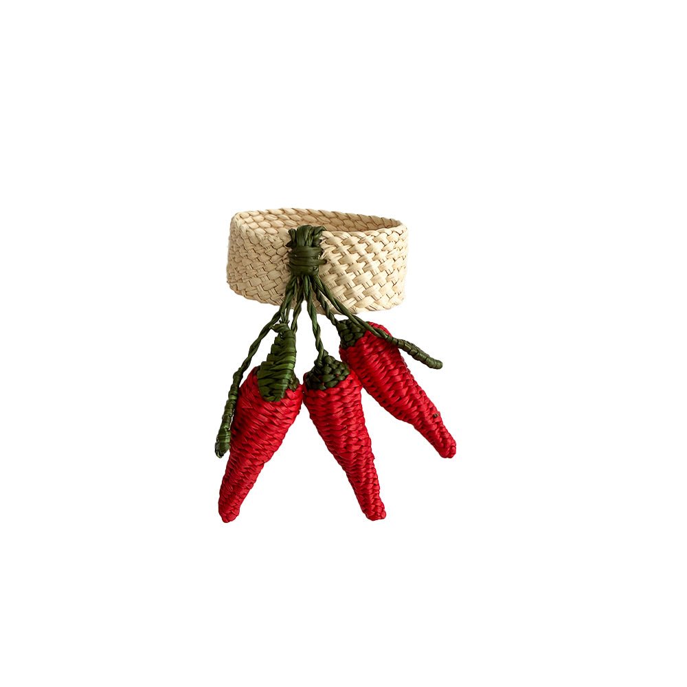 Set of 4 Peperoncini Napkin Rings - Casa Stilo