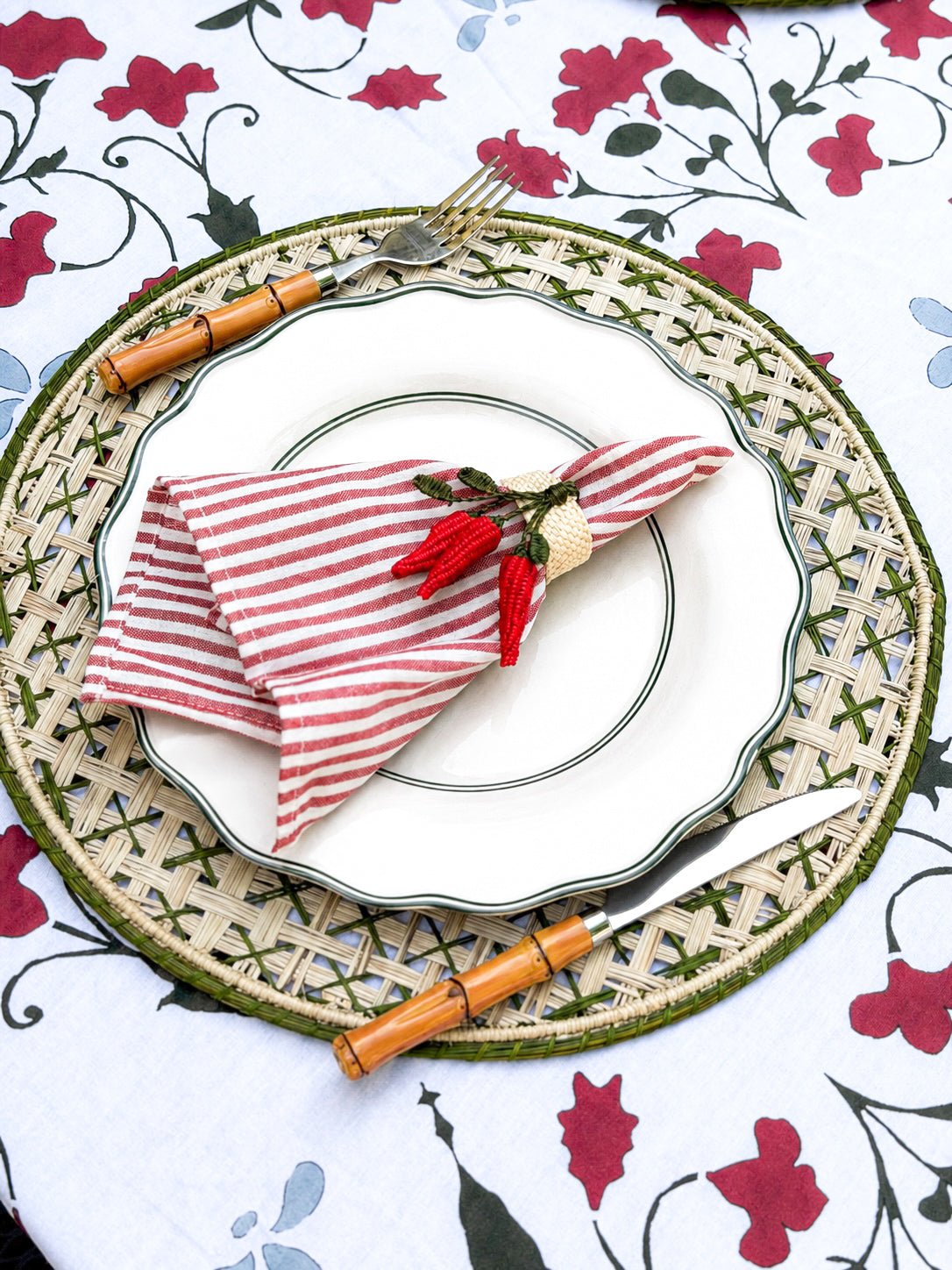 Set of 4 Peperoncini Napkin Rings - Casa Stilo
