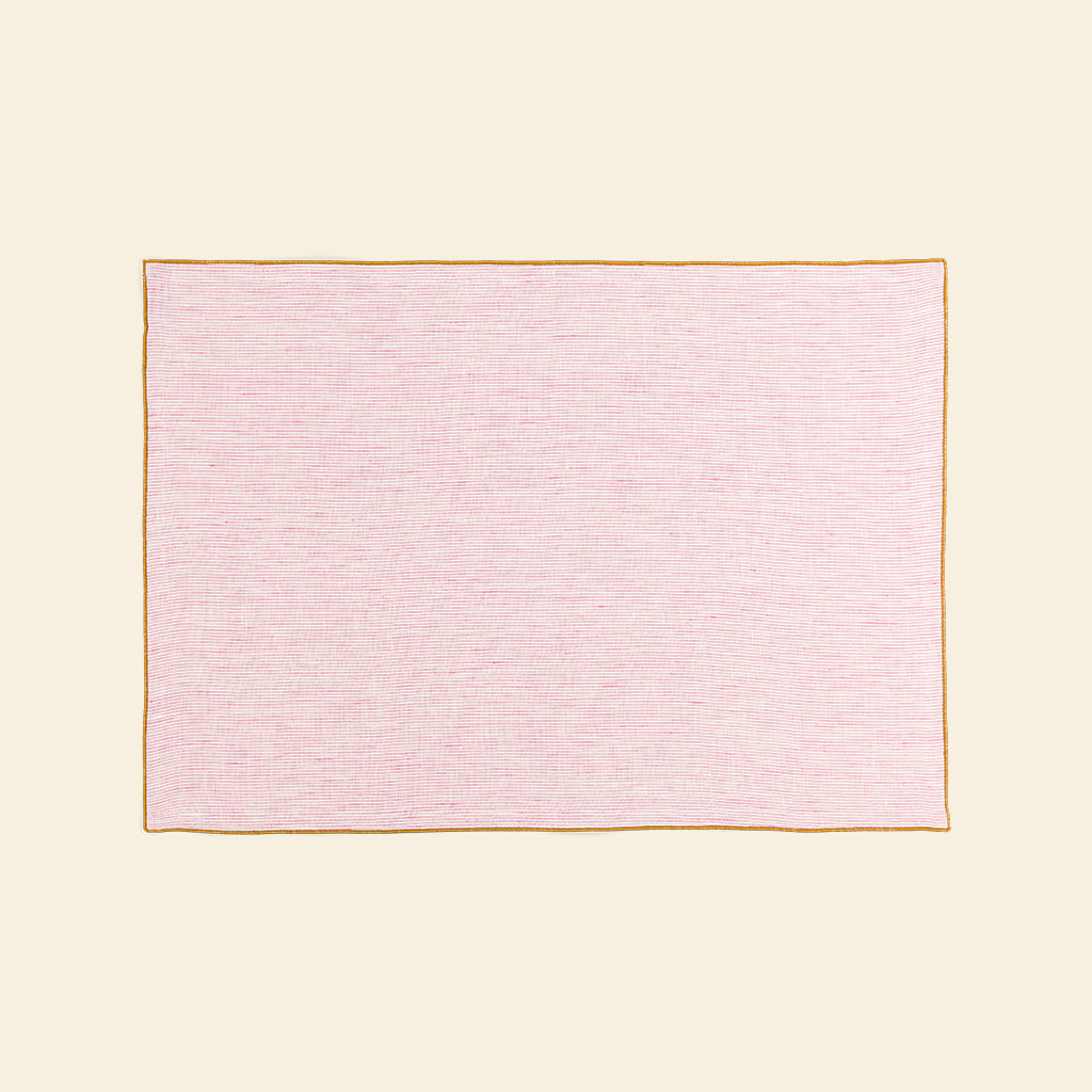 The Pink & White Stripes Linen Placemats (set of 2)