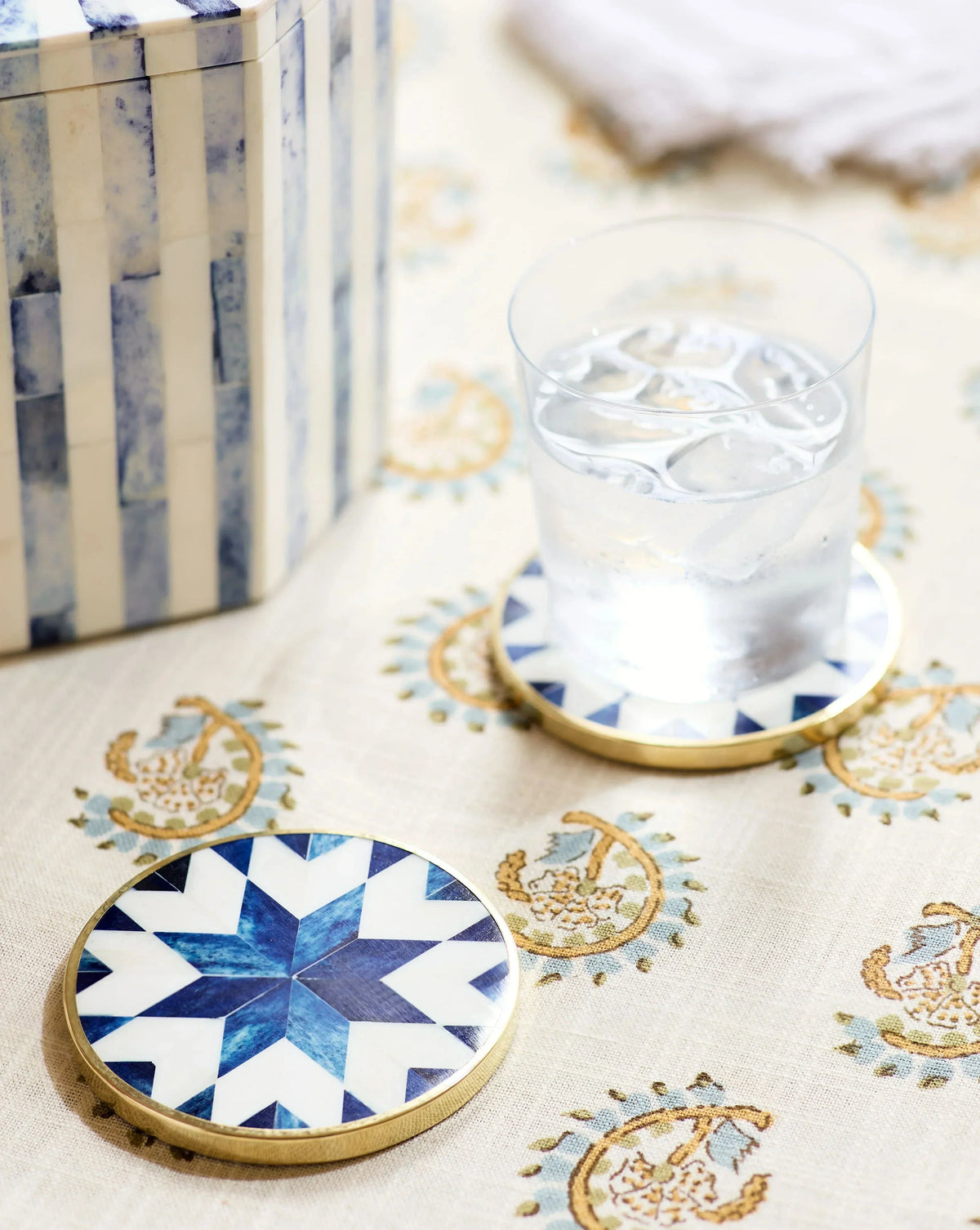 Set of 4 Star Coasters – Navy #color_navy