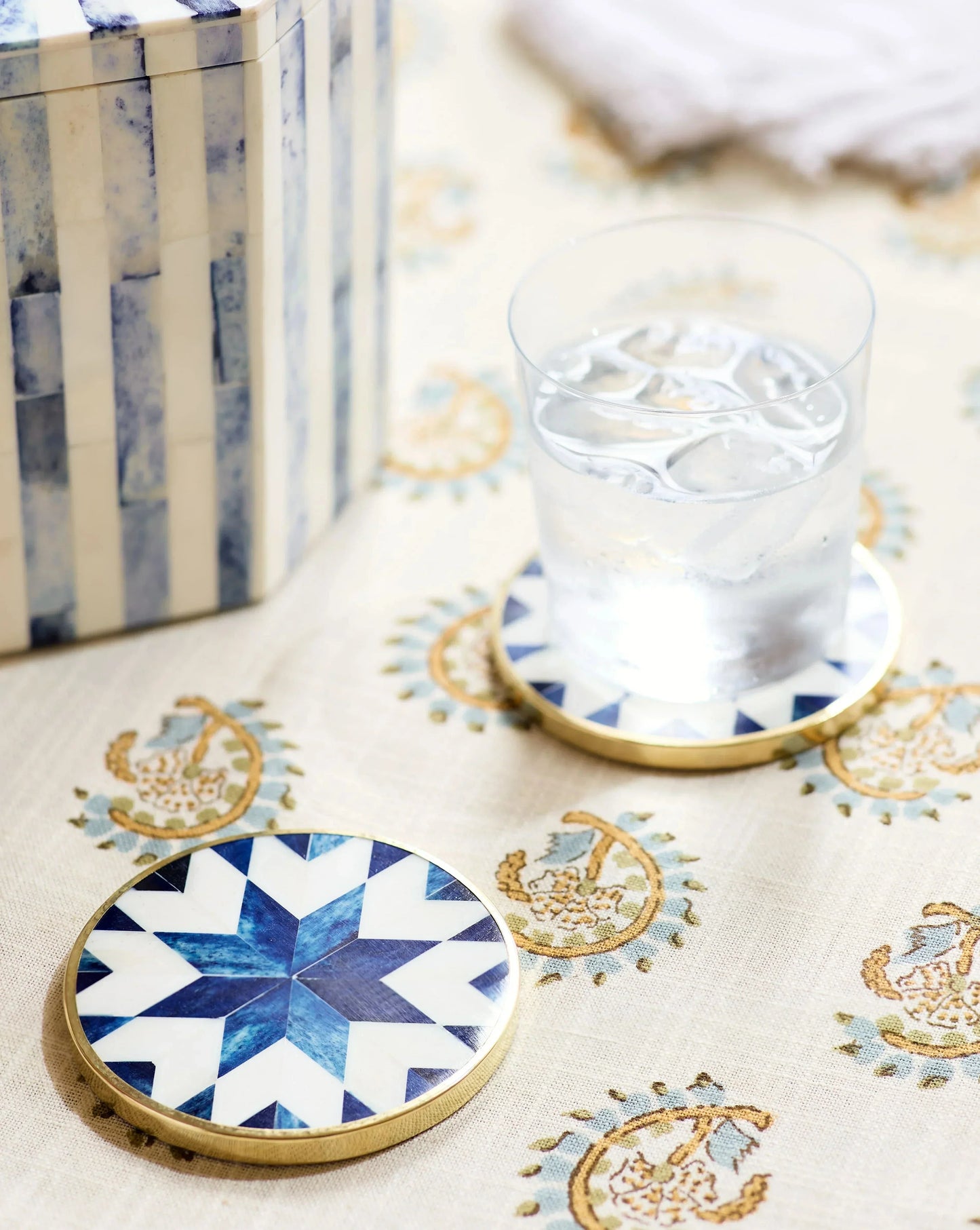 Set of 4 Star Coasters – Navy #color_navy