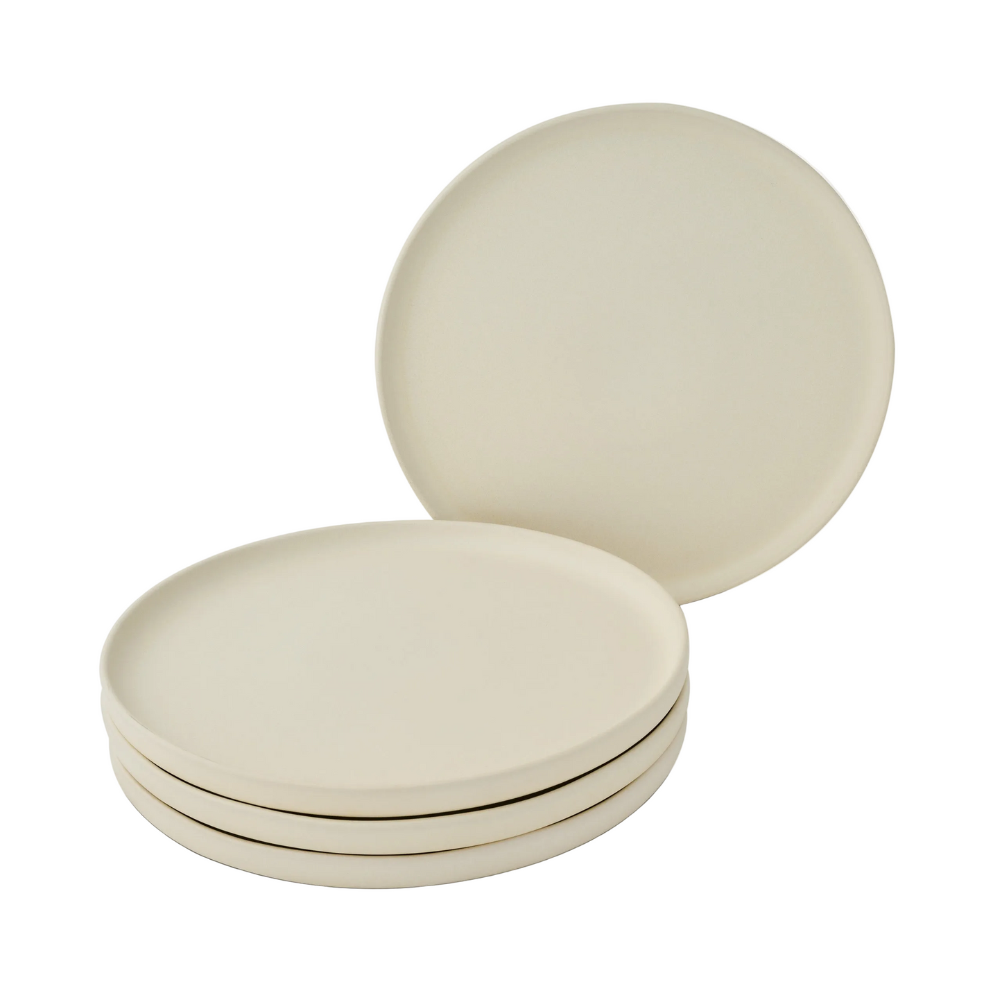 LoHo Dinner Plates Set of 4, Ivory Reactive Glaze
