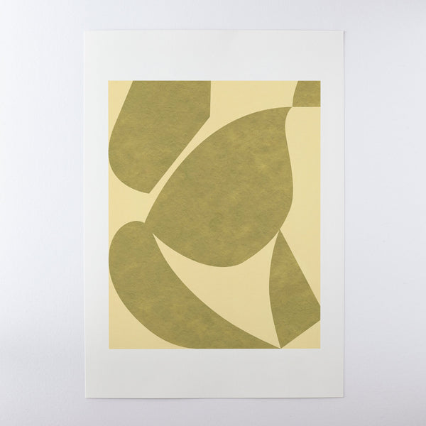 Settle Olive/Yellow Print