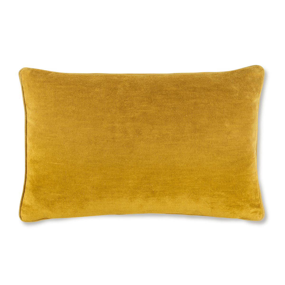 Shashka Print Cushion in Ochre with Venetian Velvet in Ochre