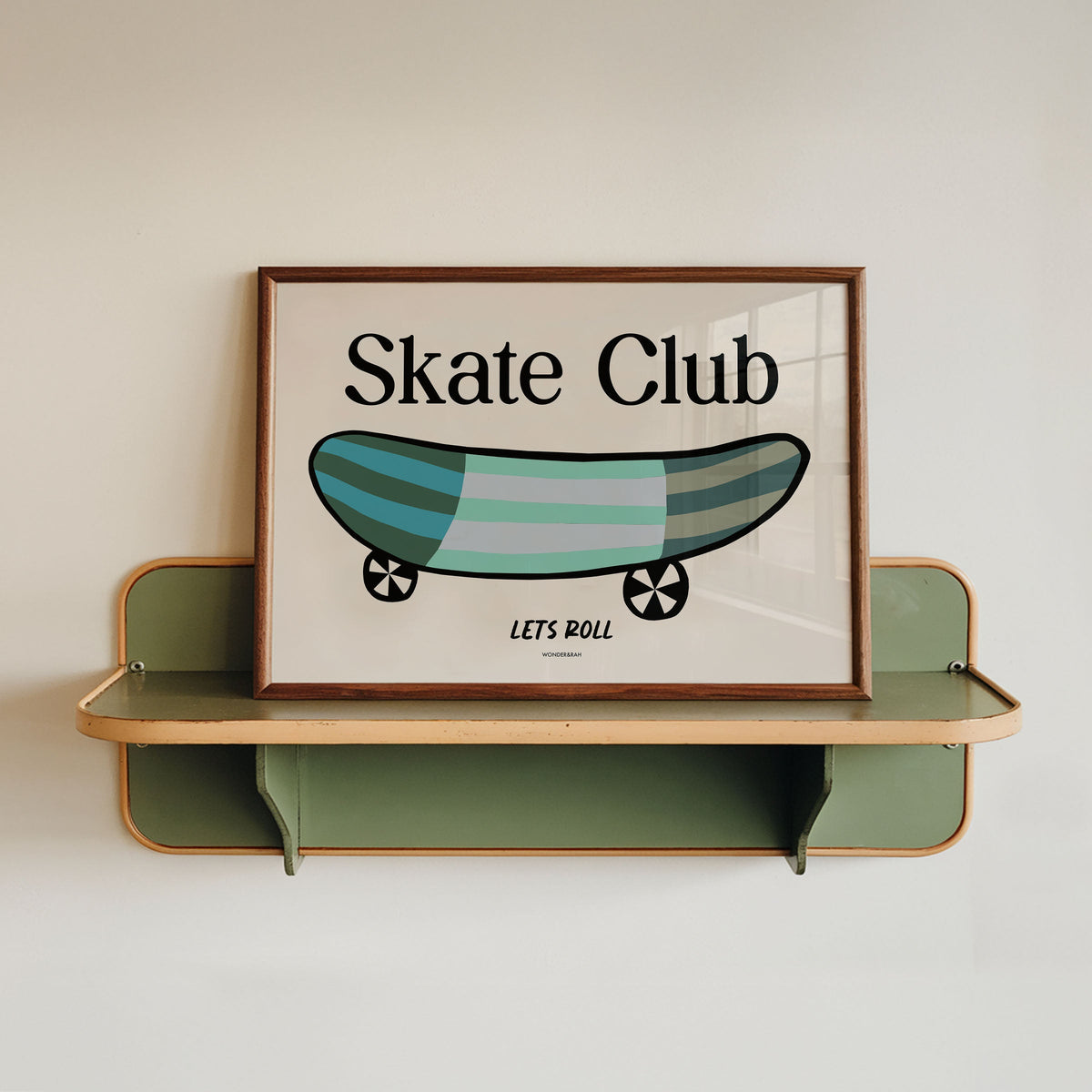 Skate Club Green Print