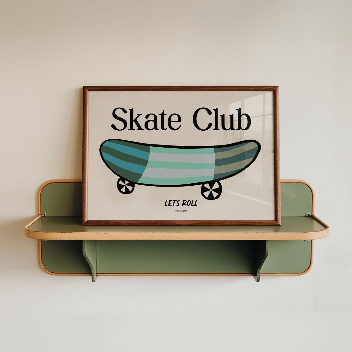 Skate Club Green Print