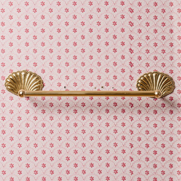 Shell Towel Rack, Lacquered Brass