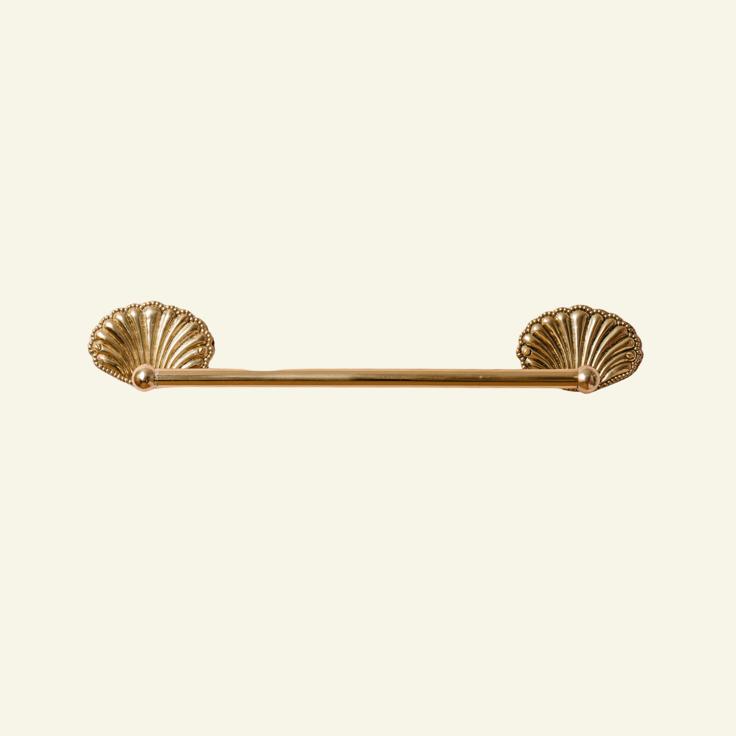 Shell Towel Rack, Lacquered Brass