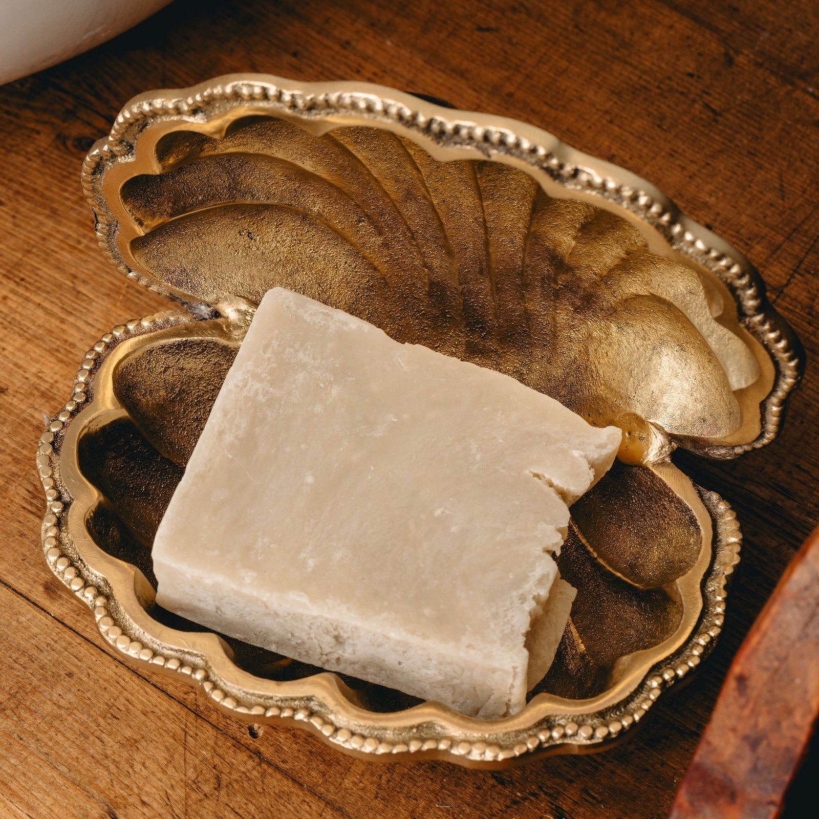 Shell Brass Trinket Dish / Soap Holder