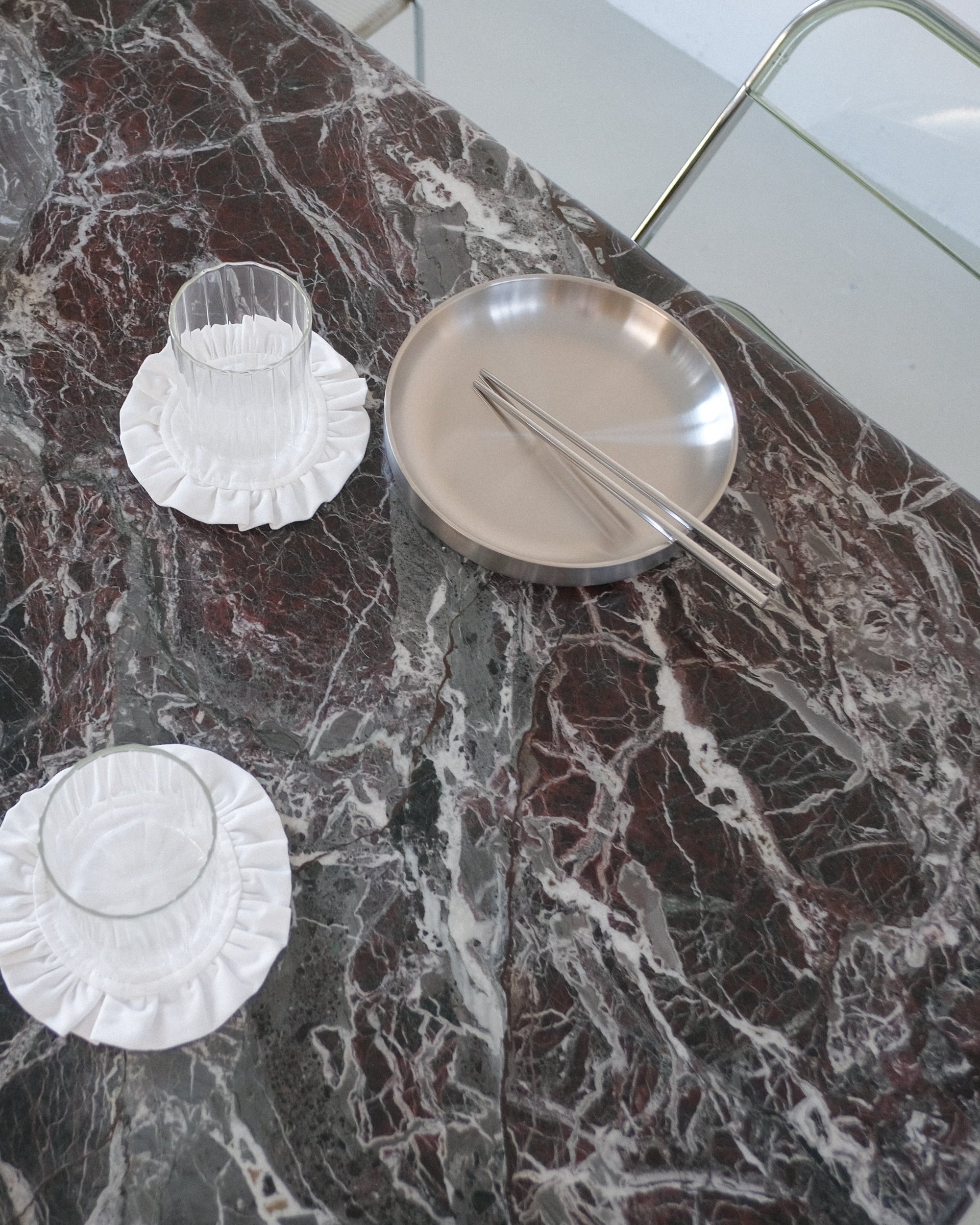Rhea Coaster Set Off White