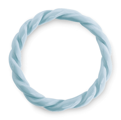 The OCTAEVO Sicilia Ceramic Trivet features a light blue twisted circular design on a transparent background.