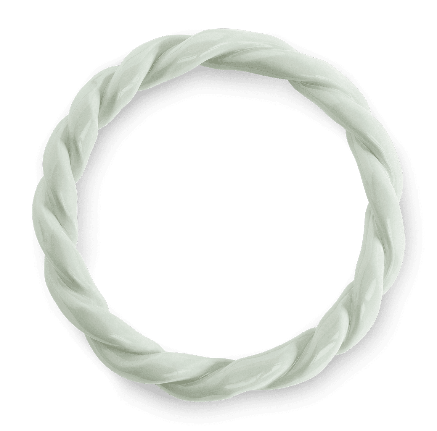 The OCTAEVO Sicilia Ceramic Trivet features a circular, twisted light mint design on a transparent background.