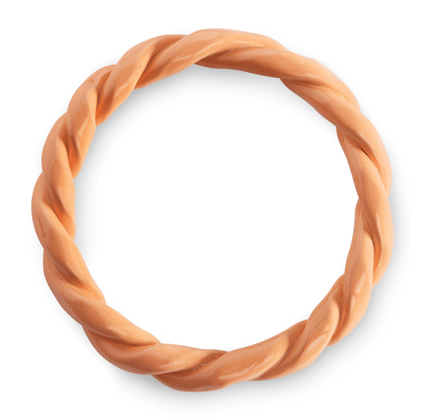 An orange Sicilia Ceramic Trivet by OCTAEVO shown against a white background, featuring a decorative design.