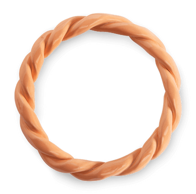 An orange Sicilia Ceramic Trivet by OCTAEVO shown against a white background, featuring a decorative design.