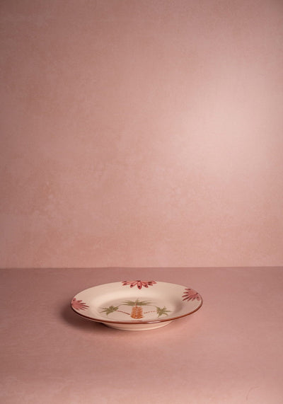 Arabella Side Plate, Green Palm Tree