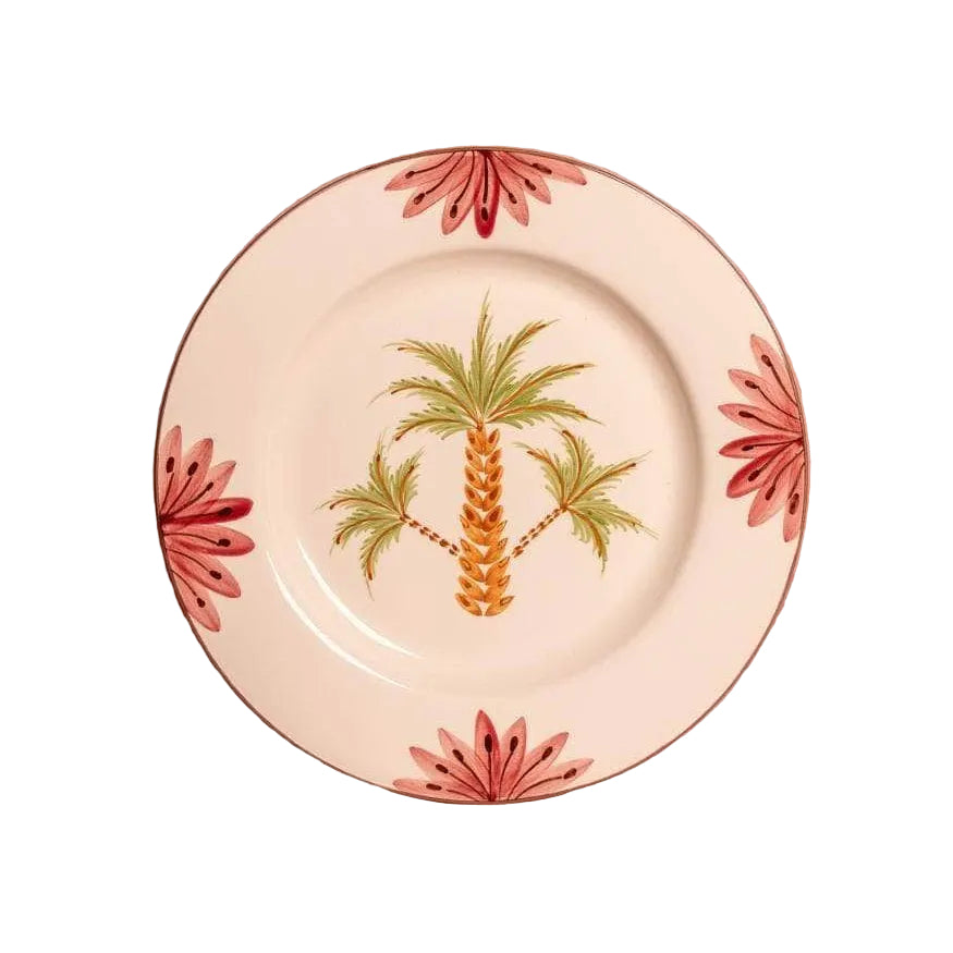 Arabella Side Plate, Green Palm Tree Set of 4
