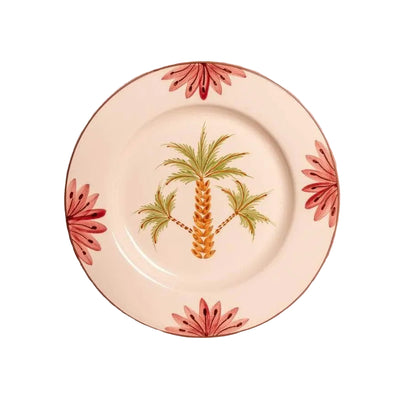 Arabella Side Plate, Green Palm Tree Set of 4