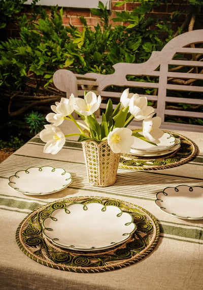 Side Plate Glorious Green Scalloped Side Plates - Set of 4