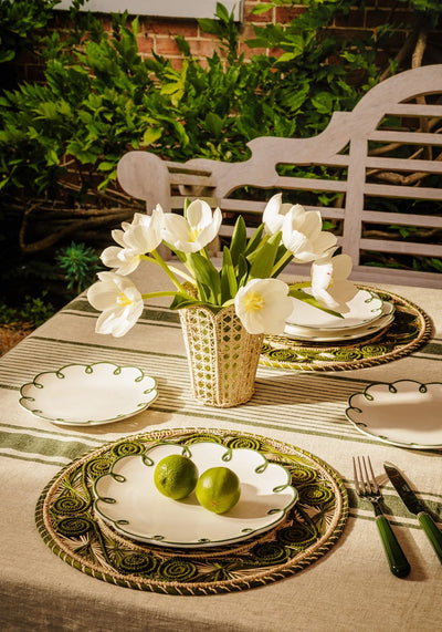 Side Plate Glorious Green Scalloped Side Plates - Set of 4