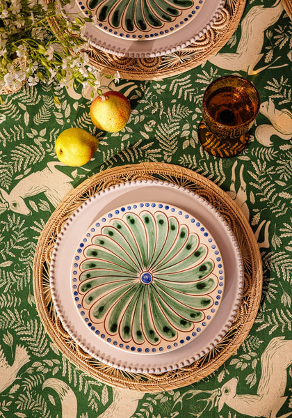 Peacock Side Plate, Green