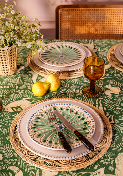 Peacock Side Plate, Green