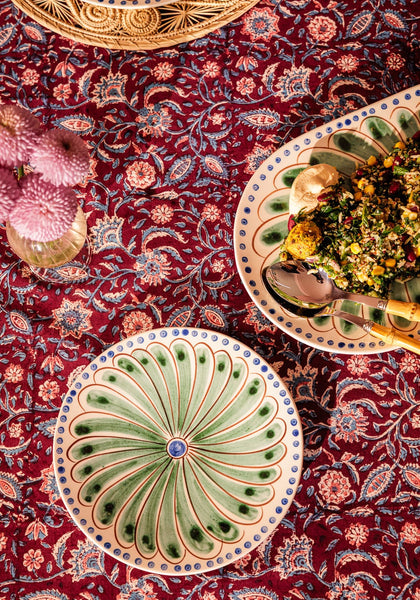 Peacock Side Plate, Green