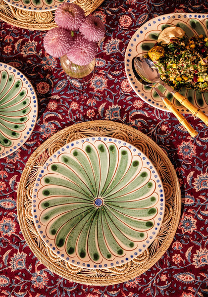 Peacock Side Plate, Green