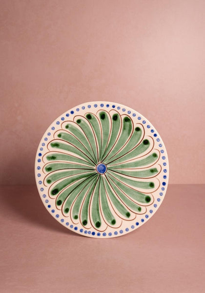 Side Plate Peacock Side Plate, Green Set of 4
