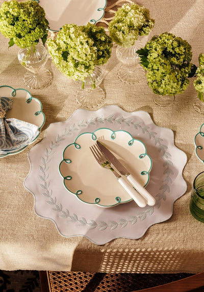 Side Plate Sky Blue Scalloped Side Plates - Set of 4