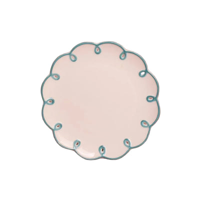 Sky Blue Scalloped Side Plates - Set of 4