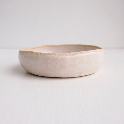 gloss white medium soap dish side view