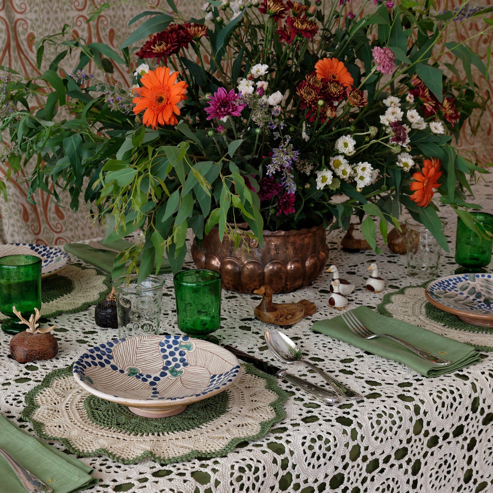 Silsila Round Placemat Bicolor