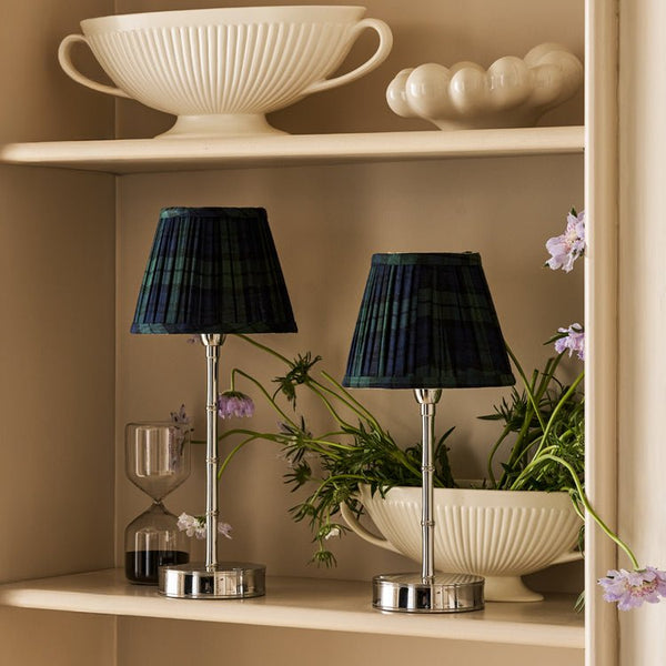 Silver Bamboo Rechargeable Lamp Base - 30cm - Addison Ross Ltd UK