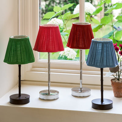 Silver Bamboo Rechargeable Lamp Base - 30cm - Addison Ross Ltd UK