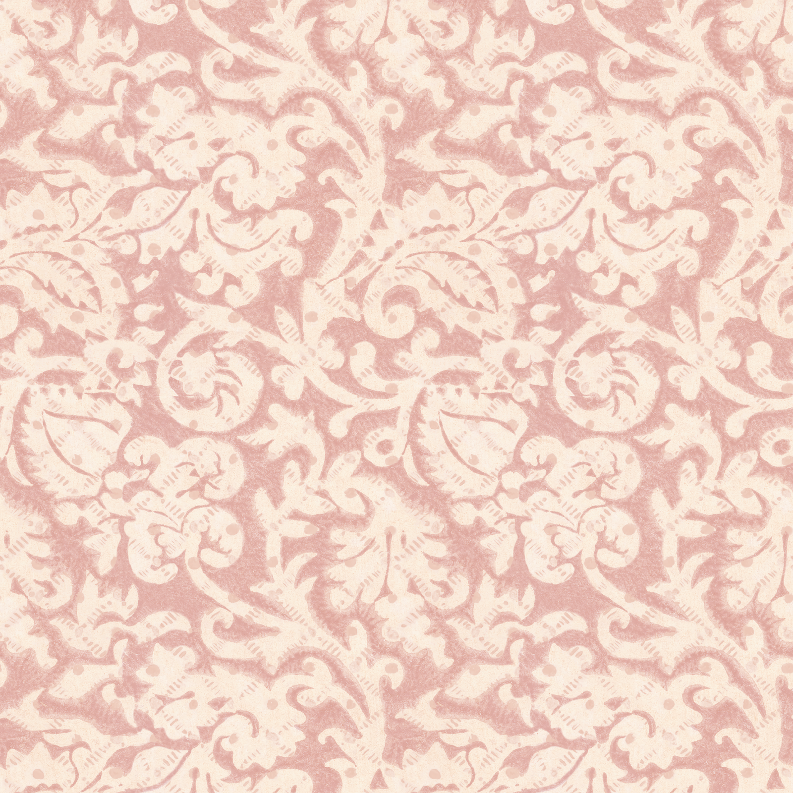 Huxley Wallpaper - Faded Madder