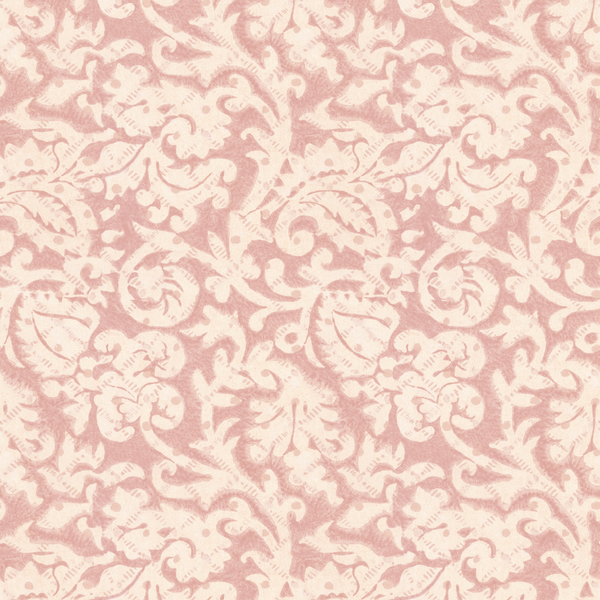 Huxley Wallpaper - Faded Madder