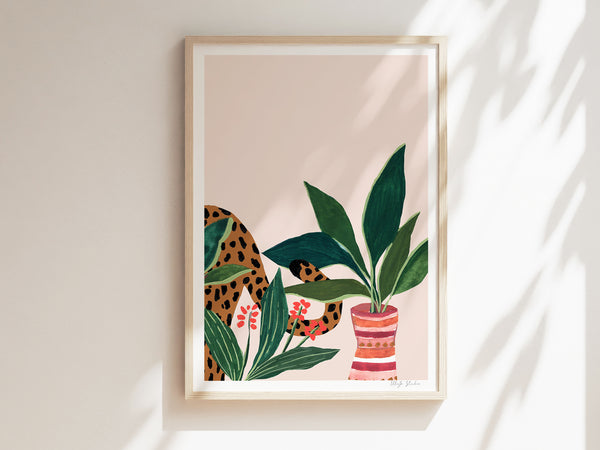 Sneaky Leopard Limited Edition Art Print