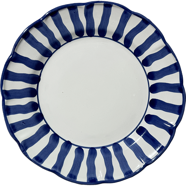 Sole Plate 20 cm Blue Stripe