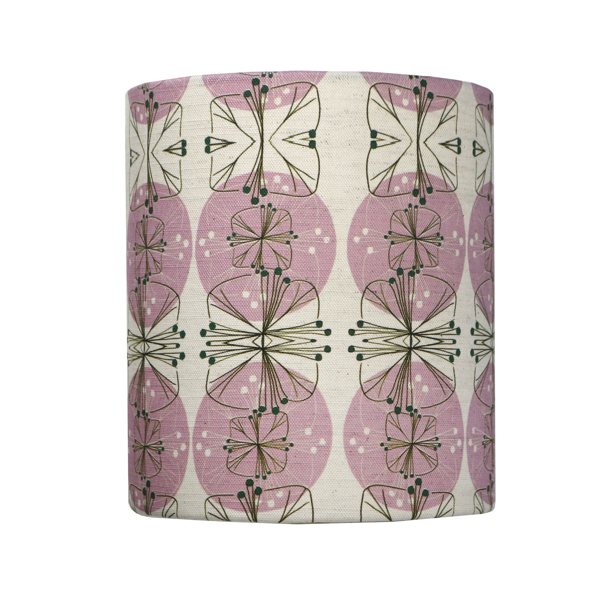 Sparse Floral Lampshade in White and Pink