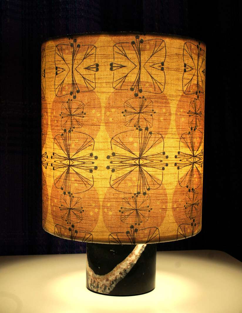 Sparse Floral Lampshade in white and pink