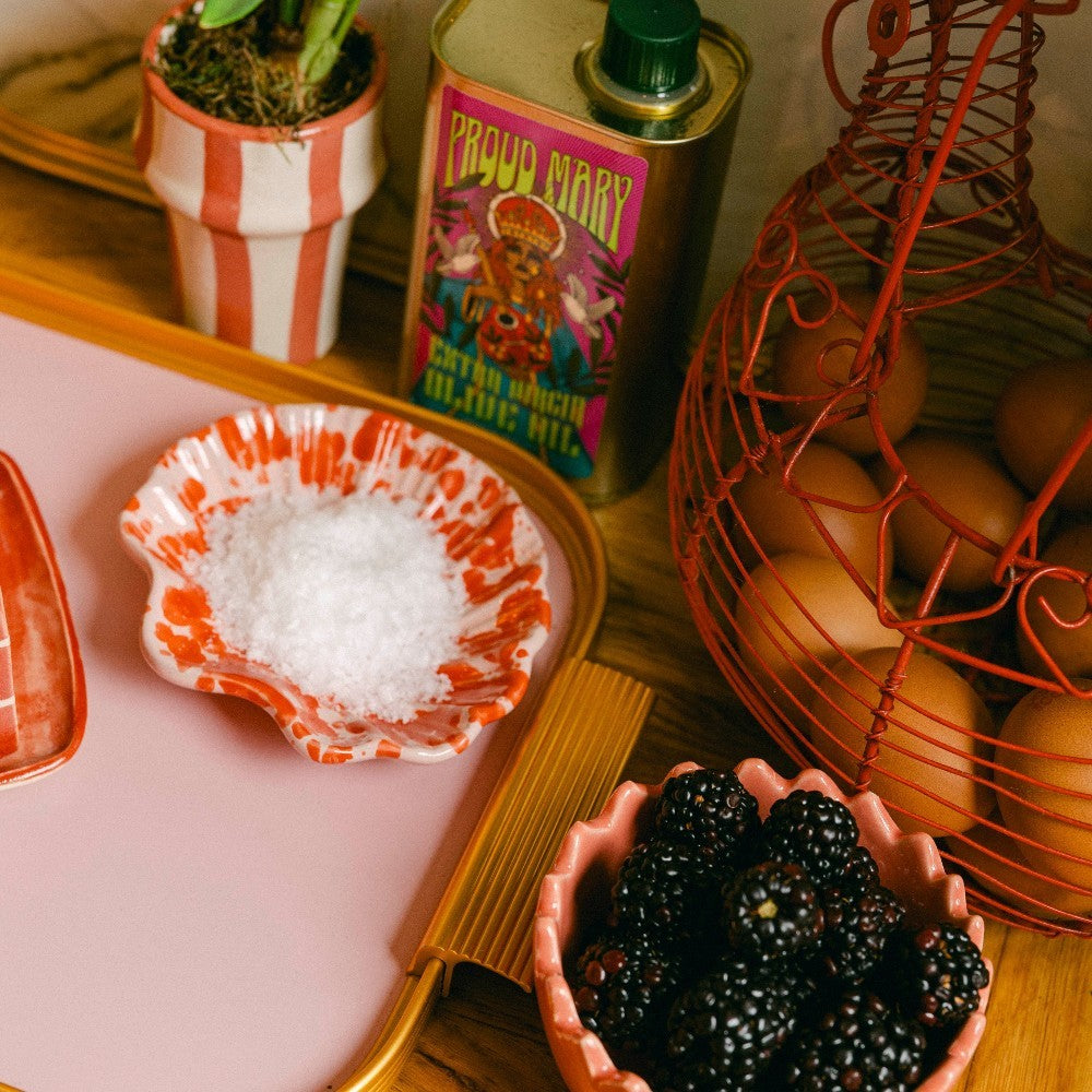 Splatterware Shell Dish