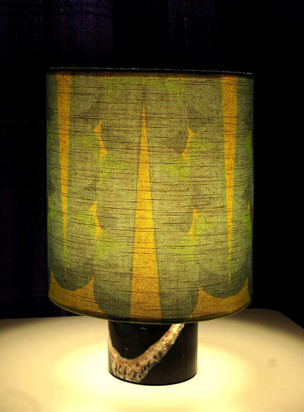 Split Pea Overlap Lampshade in blue