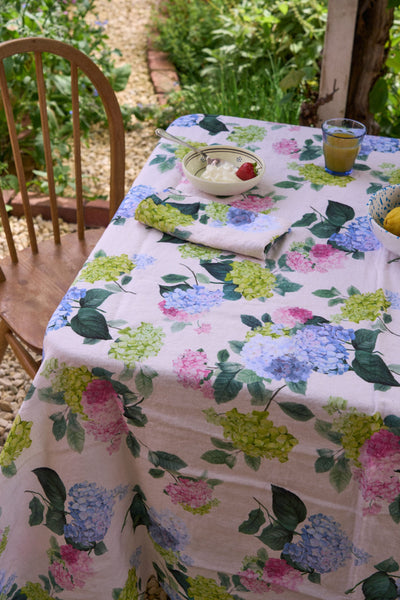 Hydrangea Linen Tablecloth